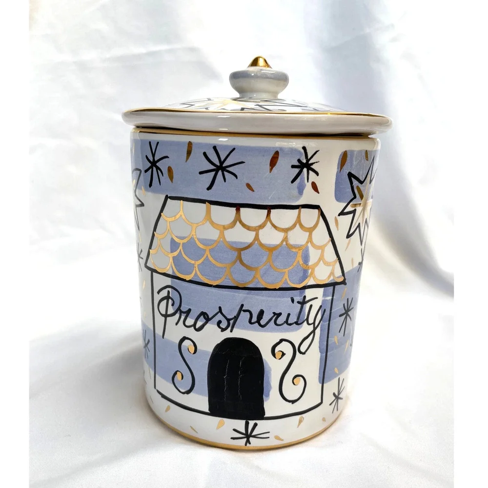 Vintage Rare Starbucks Sberna Deruta Canister, Winter Holiday Christmas